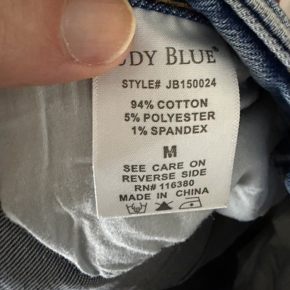 Judy Blue Jean Shorts Womens Medium Distressed Rolled Cuff JB150024 - Picture 6 of 7